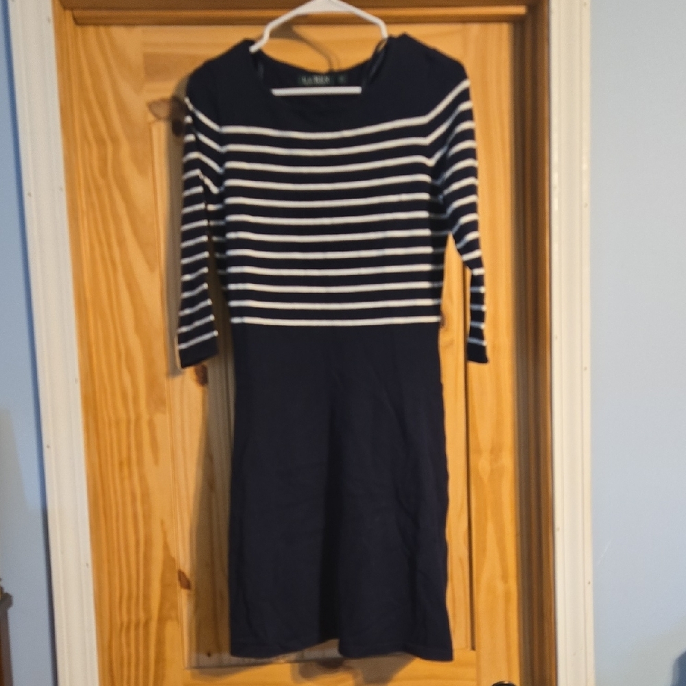 Lauren Ralph Lauren Blue and White Dress